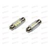 Лампа с/диод салон 36 мм 12В 10 Ватт белая C10W (6 диодов) (2 шт) Dimaxx