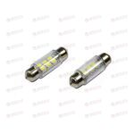 Лампа с/диод салон 36 мм 12В 10 Ватт белая C10W (6 диодов) (2 шт) Dimaxx