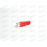 Лампа с/диод 12В W1 2W/T5/W2.0x4.6d конус красный 1 LED Auto-GUR