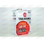 Масло ДВС TAKAYAMA 5W30 SN GF5 4 л, Емкость: 4 л