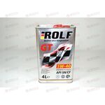 Масло ДВС ROLF 5W40  SN/CF GT 4 л (4 шт), Емкость: 4 л