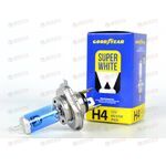 Лампа галоген 12В H4 60/55 Ватт P43t Super White Goodyear