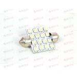 Лампа с/диод салон 36 мм 12В 16SMD белая Nord Yada