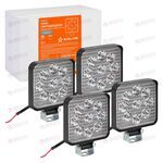 Фара с/диод квадратная 9 LED направленный свет 9W (83х83х22) 12V (4 шт) STANDART AIRLINE