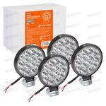 Фара с/диод круглая 14 LED направленный свет 14W (83х83х22) 12V (4 шт) STANDART AIRLINE