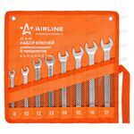 Набор ключей (комбинированные) 8 шт (8,10,12,13,14,15,16,17мм) сумка PRO AIRLINE