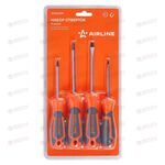 Набор отверток 4 шт (SL5x75mm, SL6x100mm, PH1x75mm, PH2x100mm) AIRLINE
