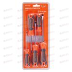 Набор отверток 5 шт (SL3x75mm, SL5x100, SL6x125mm, PH0x75mm, PH1x75mm) AIRLINE