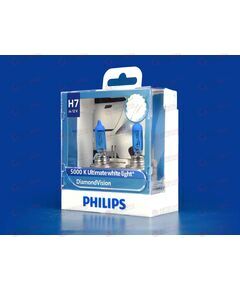 Лампа галоген 12В H7 55 Ватт PX26d DIAMOND VISION 5000K (пласт/кор 2 шт) Philips