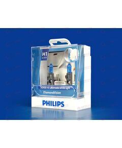 Лампа галоген 12В H1 55 Ватт P14 5s DIAMOND VISION 5000K (пласт/кор 2 шт) Philips
