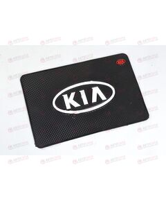 Коврик торпеды (20*13 см) KIA новый логотип (черный) AV