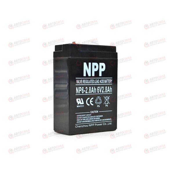АКБ ИБП NPP 6V/2,8Ah (L+) (1) SMF (66x33x97/103) (1шт, уп 20 шт)