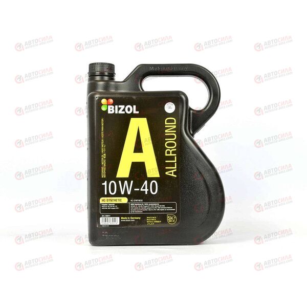 Масло ДВС BIZOL 10W40 SN/CF A3/B4 Allround 5 л (4 шт), Емкость: 5 л, изображение 2