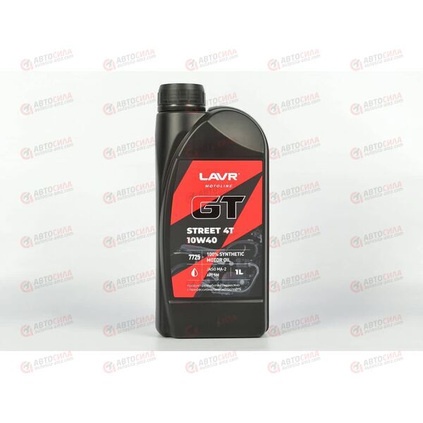 Масло ДВС 4Т LAVR 10W40 (синтетика) GT STREET 1 л (16 шт), изображение 2